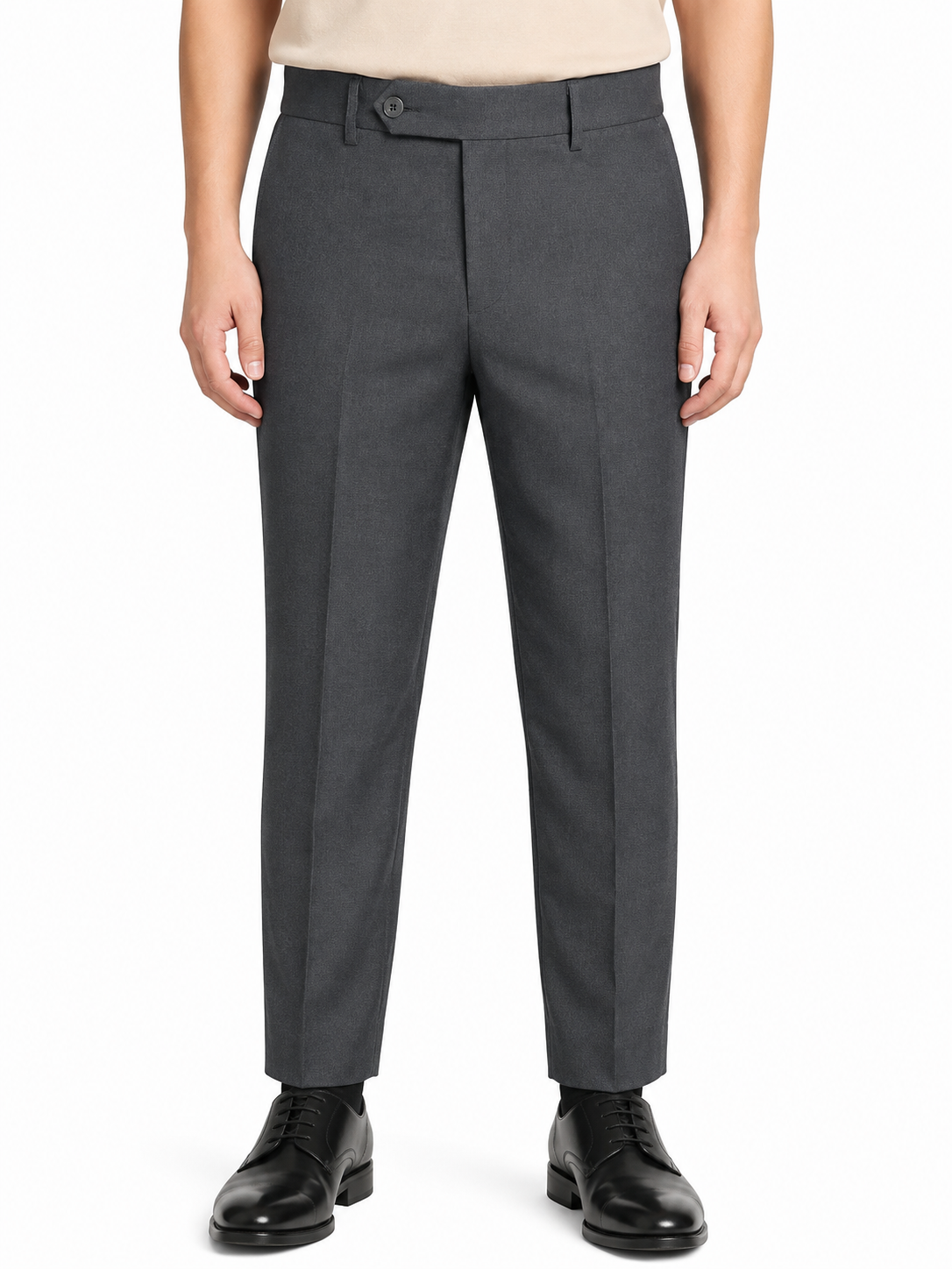 Pantalón Clásico Poliéster Gris